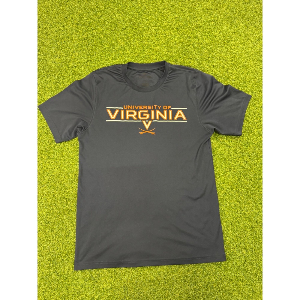 University of Virginia UVA Cavaliers Navy‎ Blue Performance Shirt Mens M